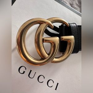 🛑 SOLD 🛑 Authentic Gucci GG Marmont Leather Belt Sz 75